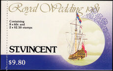 St Vincent 1981 Royal Wedding booklet unmounted mint.