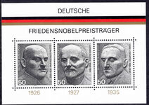 West Germany 1975 Nobel Prize Winners souvenir sheet unmounted mint.
