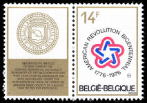 Belgium 1976 Bicentenary of American Revolution unmounted mint.