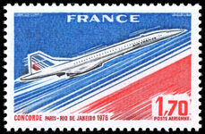 France 1976 Concorde's First Commercial Flight unmounted mint.