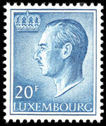 Luxembourg 1965-91 20f prussian blue unmounted mint.