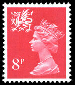 Wales 1971-93 8p rosine unmounted mint.