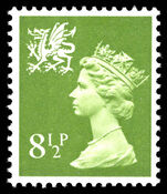 Wales 1971-93 8 p yellow-green unmounted mint.