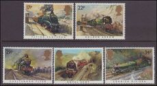 1985 Famous Trains unmounted mint.