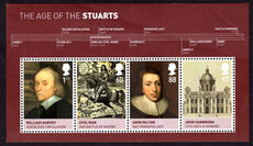 2010 Kings and Queens 4th Issue. The Age of the Stuarts souvenir sheet unmounted mint.