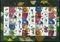 2003 Flowers Paintings Smilers Sheet unmounted mint.