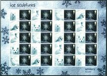 2003 Ice Sculptures 1st class Smilers Sheet unmounted mint. 