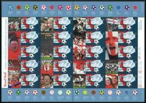 2002 Football World Cup Smilers Sheet unmounted mint. Imprinted Consignia Plc 2002unmounted mint