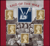2005 End of World War II souvenir sheet unmounted mint.
