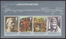 2008 Kings and Queens (1st issue). Houses of Lancaster and York souvenir sheet unmounted mint.