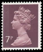 X876Ea 7p purple-brown (side band left) unmounted mint.