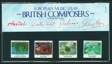 1985 Europa. European Music Year. British Composers Presentation Pack.
