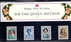 1990 90th Birthday of Queen Elizabeth the Queen Mother Presentation Pack.