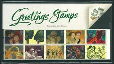 1995 Greetings Stamps. Greetings in Art Presentation Pack.