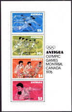 Barbuda 1976 Olympics souvenir sheet unmounted mint.