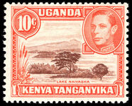 Kenya Uganda & Tanganyika 1938-54 10c red-brown & oange perf 13x11¾ lightly mounted mint.