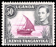 Kenya Uganda & Tanganyika 1938-54 50c perf 13x11½ lightly mounted mint.