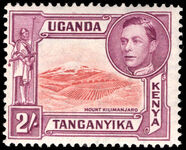 Kenya Uganda & Tanganyika 1938-54 2s perf 13¾x13¼ lightly mounted mint.