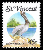 St Vincent 1988 Brown Pelican unmounted mint.