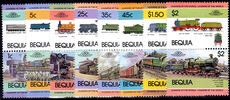 Bequia 1984 Trains (1st series) unmounted mint.