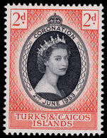 Turks & Caicos Islands 1953 Coronation unmounted mint.