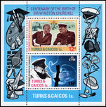 Turks & Caicos Islands 1974 Birth Centenary of Sir Winston Churchill souvenir sheet unmounted mint.