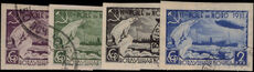 Russia 1931 Graf Zeppelin North Pole Flight imperf set fine used.