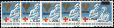 Honduras 2005 Red Cross airmail surcharge set unmounted mint.