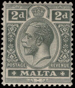 Malta 1914-21 2d deep slate lightly mounted mint.