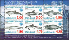 Greenland 1998 Whales souvenir sheet unmounted mint.