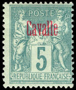 Cavalle 1893-1900 5c blue-green lightly mounted mint.