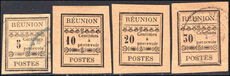 Reunion 1889-92 Postage due toned paper set used or unused.