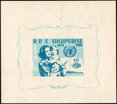 Albania 1959 Human Rights souvenir sheet lightly mounted mint.