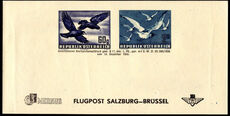 Austria 1950 Birds Private souvenir sheet lightly mounted mint.