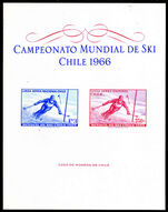 Chile 1966 Skiing souvenir sheet unmounted mint.