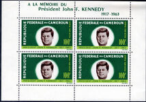 Cameroon 1964 President Kennedy Commemoration souvenir sheet unmounted mint.