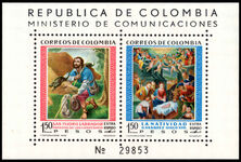 Colombia 1960 St Isidoro Labrador souvenir sheet unmounted mint.