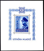 Croatia 1943 Ustascha Youth Fund souvenir sheet unmounted mint.