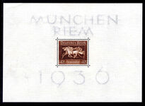 Third Reich 1936 Brown Ribbon souvenir sheet unmounted mint.