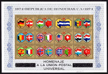 Honduras 1975 Centenary (1974) of UPU souvenir sheet unmounted mint.