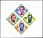 Haiti 1959 Abraham Lincoln souvenir sheet unmounted mint.