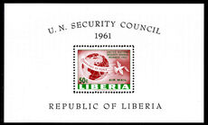 Liberia 1961 UN Council perf souvenir sheet unmounted mint.