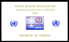 Liberia 1962 Malaria souvenir sheet unmounted mint.