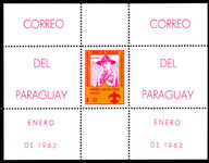 Paraguay 1962 Scouts perf souvenir sheet unmounted mint.