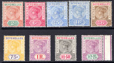 Seychelles 1897-1900 set lightly mounted mint.