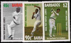 Barbados 2000 West Indies Cricket Tour unmounted mint.