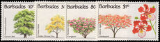 Barbados 1992 Flowering Trees unmounted mint.