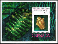 Grenada 1975 Sea Shells souvenir sheet unmounted mint.