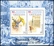 Grenada 1976 Bicentenary of American Revolution (2nd issue) souvenir sheet unmounted mint.