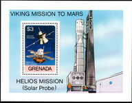 Grenada 1976 Viking and Helios Space Missions souvenir sheet unmounted mint.